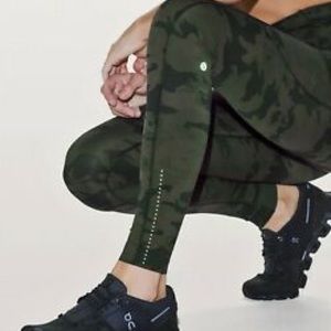 Lululemon Gator Green Camo Fast and Free sz 8
